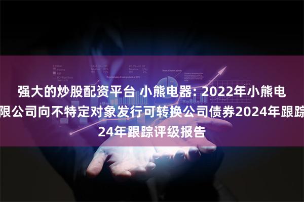 强大的炒股配资平台 小熊电器: 2022年小熊电器股份有限公司向不特定对象发行可转换公司债券2024年跟踪评级报告