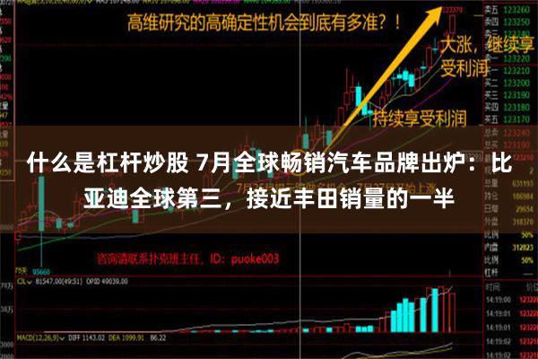 什么是杠杆炒股 7月全球畅销汽车品牌出炉：比亚迪全球第三，接近丰田销量的一半