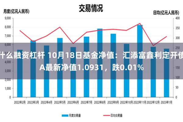 什么融资杠杆 10月18日基金净值：汇添富鑫利定开债A最新净值1.0931，跌0.01%