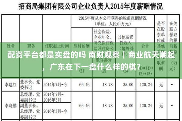 配资平台都是实盘的吗 南财观察｜商业航天潮起，广东在下一盘什么样的棋？