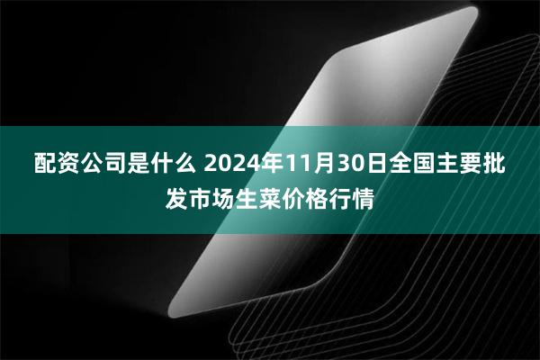 配资公司是什么 2024年11月30日全国主要批发市场生菜价格行情